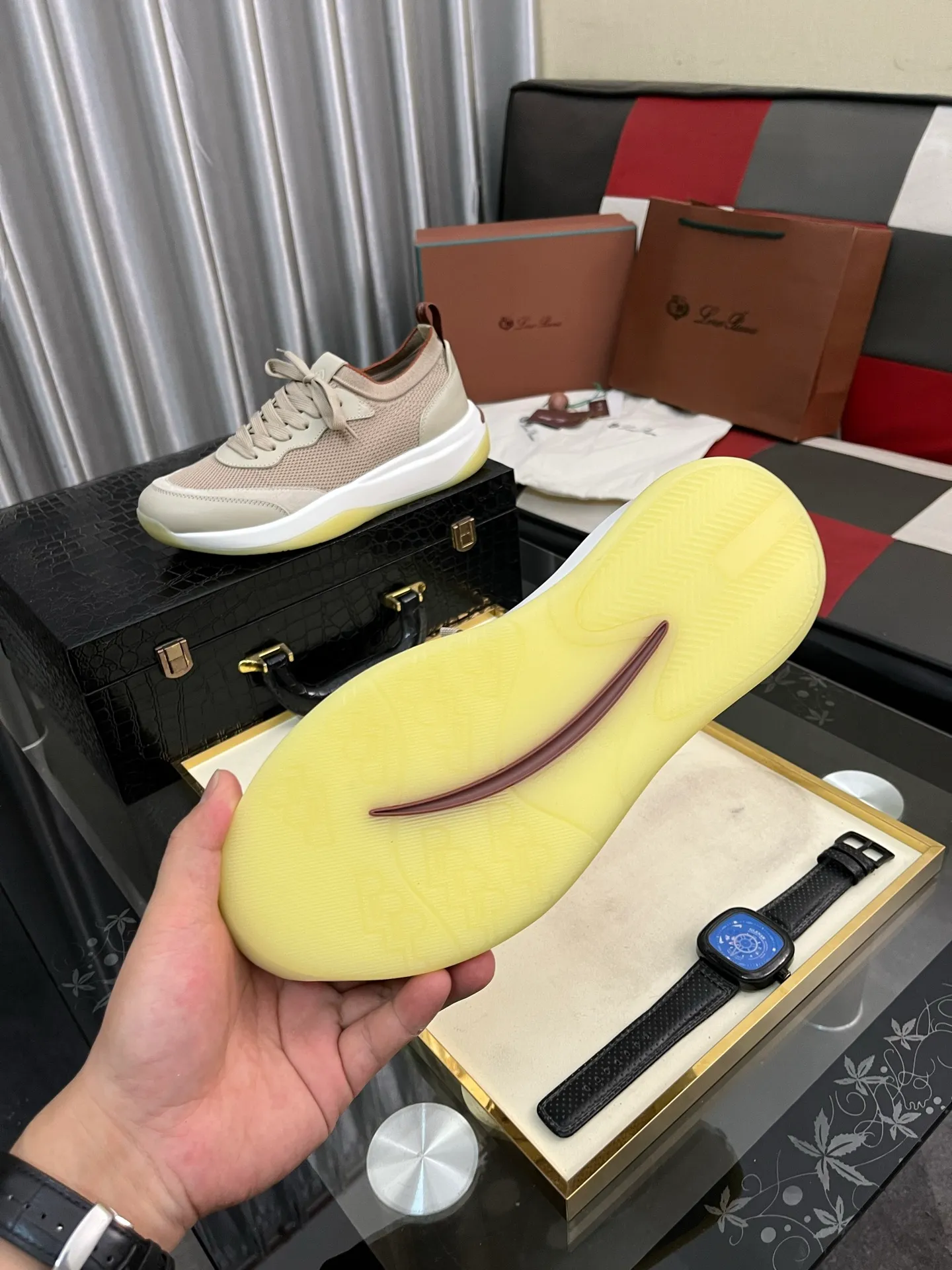 Men's men's shoes💰620⌚️⌚️Loro Piana - Loro Piana LP classic casual shoes, men's lace-up casual shoes and sneakers, high-quality lightweight and comfortable fabrics, suitable for outdoor leisure, the color is young and energetic, the upper is imported deerskin from Italy, it is great with sportswear or casual suits! Code number: 38-446️⃣Colors available